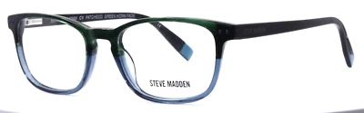 Steve Madden Patchedd Green Horn Fade Womens Square Eyeglasses 50-18-140 B:36