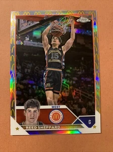 Reed Sheppard RC 2023 Topps Chrome McDonald's rifrattore logo tutto americano #22 - Foto 1 di 2