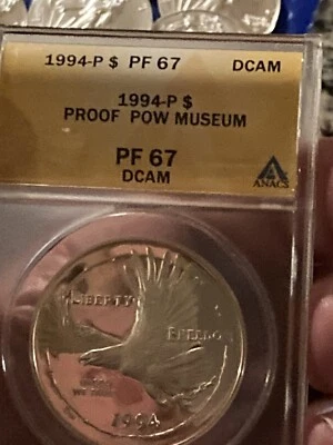 1994-P U.S. Commemorative PROOF POW Museum Graded by ANACS PF67-DCAM - Image 1 of 2
