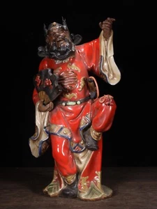 China antique Shiwan Porcelain Feng Shui Zhong Kui Exorcise evil spirits Statue - Picture 1 of 9