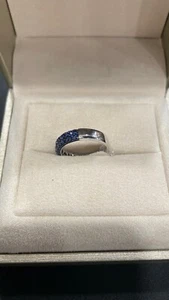 ANELLO IN ORO BIANCO CON ZAFFIRI BLU - Foto 1 di 3