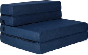 Sturdy Single Foam Bed - Tri-Fold Portable Mattress for Dorms & Travel 75"x25" - Picture 1 of 10