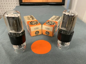 Pair of GE 12D4 Half Wave Rectifier Tubes - NOS - NIB - Sencore TC162 Tested - Picture 1 of 3