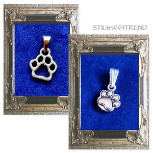 KETTENANHÄNGER PFOTE HUNDEPFOTE 2 Varianten silber für KETTE - Bild 1 von 3