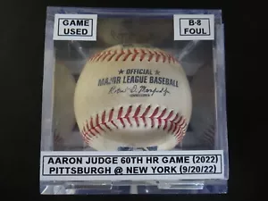 Game Used Ball - Aaron Judge 60th Home Run Game (Kiner-Falefa) - Picture 1 of 6