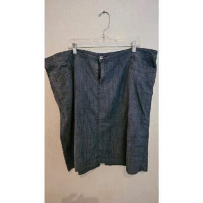 Coldwater Creek Women's Denim Skirt Size 24 Blue Knee Length Straight Pencil - Image 1 of 4