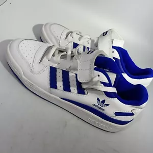 Adidas Originals Sneakers basse Forum da uomo, (bianco/blu) taglia 10 ottime condizioni - Foto 1 di 14