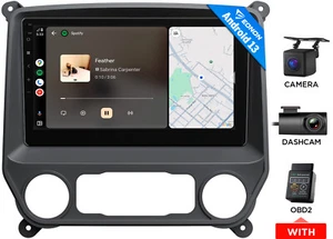 For Chevy Silverado GMC Sierra 2014-2018 Android 13 Carplay Car Stereo GPS Radio - Picture 1 of 19