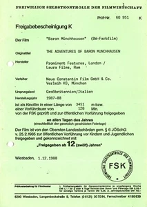 Kino # FSK-Datenblatt # Freigabebescheinigung # A-5 # Buchstabe *** Abe-Amb *** - Bild 1 von 15