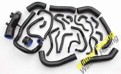 26PCS SILICONE HOSE Fit TOYOTA SUPRA MK3 MA70 7M-GE/7M-GTE 3.0 TURBO 86-92 BLACK - Image 1 of 4