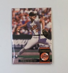 1994 Baltimore Orioles Gregg Olson #8 Donruss Baseball Card NY Yankees