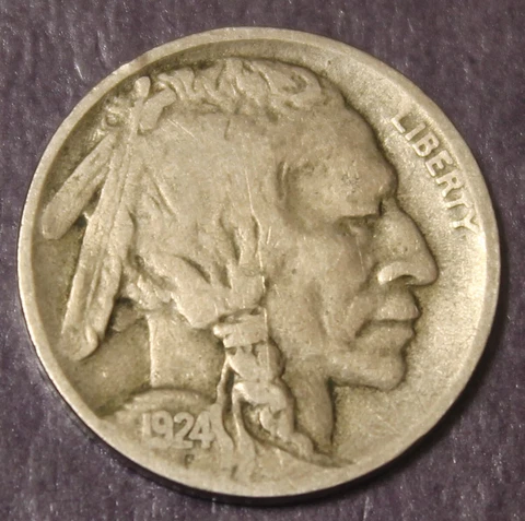 1924 D Buffalo Nickel Choice Fine....................Lot 195 Cover