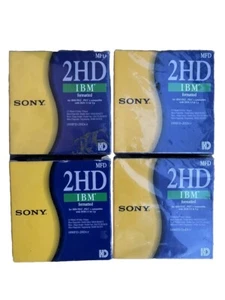10 Pezzi Sony 2HD Mfd 3,5 " Floppy IBM Formattato 10MFD-2HDCF Nuovo & Conf. - Photo 1/1