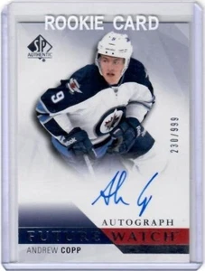 2015-16 SP Authentic Andrew Copp Future Watch Rookie Auto Card /999 Jets - Picture 1 of 2