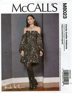 McCall's M8023 NICOLE MILLER Bare Shoulder Dress w Boning & Bra V Sz 6-14 UNCUT - Picture 1 of 4