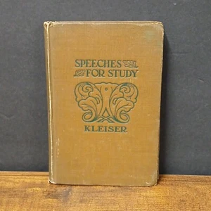 Antique Public Speaking Book Speeches Toasts Orations Verbal Communication 1913 - Picture 1 of 7