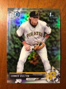 2017 Bowman Chrome Draft Refractors #BDC81 Conner Uselton Pirates - Picture 1 of 2