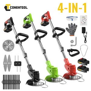 4IN1 Elektro Akku-Rasentrimmer mit 2Akku & Ladegerät Freischneider Motorsense DE - Bild 1 von 15