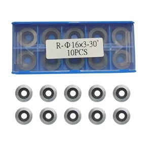16 mm Ci0 insertos redondos de carburo cuchillas se adaptan a torno madera giratoria paquete de 10 - Imagen 1 de 2