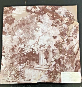 MANUEL CANOVAS Comedia in Muscade (brown) 17 1/2" Pastoral Toile Fabric Sample - Picture 1 of 4