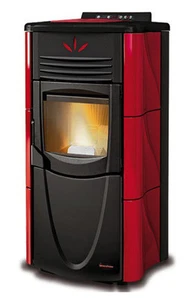 Stufa a pellet canalizzata NORDICA EXTRAFLAME Graziosa Lux Plus colore bordeaux - Foto 1 di 1