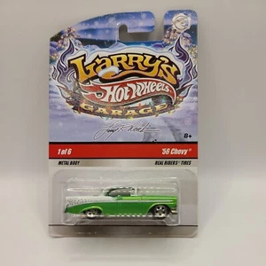 HOT WHEELS LARRY'S GARAGE CHRISTMAS '56 CHEVY GREEN HAPPY HOLIDAYS - Picture 1 of 7