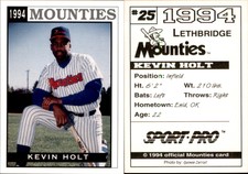 Kevin Holt 1994 Sport Pro Lethbridge Mounties #25 Card *AutographDen*