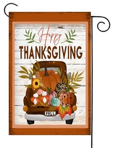 Happy Thanksgiving Gartenfahne - Qualität 12x18 doppelseitige weiche Flagge - Bild 1 von 1