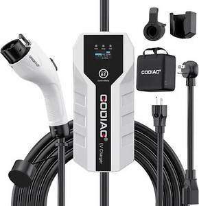 GODIAG Level 1+2 EV Charger - ETL Certified, 16Amp, 110V-240V, 20ft Cable, - Picture 1 of 7