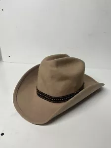 Vintage Colt Hat 100% WOOL Western Cowboy Beige Tan Hat Small WPL 5923 - Picture 1 of 10
