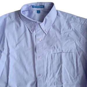 Designer Purple Mens Dress Shirt Long Sleeve Button Down Port Authority Size L - Picture 1 of 6