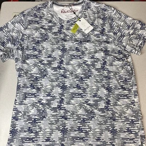 Robert Graham Deke Herren Größe Large Kurzarm Designer Grafik T-Shirt blau neu mit Etikett - Bild 1 von 2