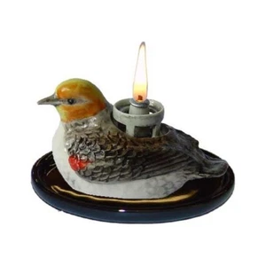 Porcelain Miniature _ BIRD OIL LAMP _ Collection Decorative Showcase Object - Picture 1 of 1