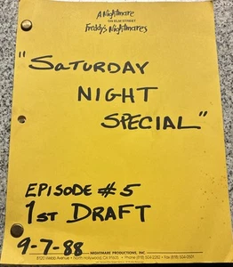 Freddy's Nightmares Original TV Script Saturday Night Special 1988 Elm Street - Picture 1 of 7