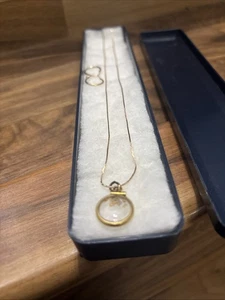 Gold 10K Chain Necklace and Hoop earrings set - Bild 1 von 7