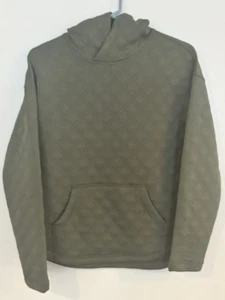 Eddie Bauer Quilted Hooded Pullover Jacket Womens Small Light Grn Outdoor Active - Picture 1 of 11