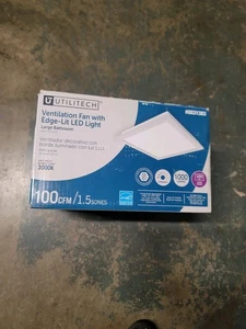 Utilitech 0922557 Ventilation Fan Edge Lit LED Light Large Bathroom Brandnew  - Picture 1 of 5