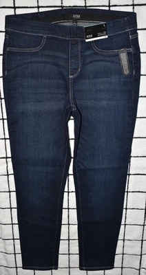 Ana A new Approach Elastic Waist Pull~On Stretch Jegging Sz L  Dark Wash New $49 - Image 1 of 4