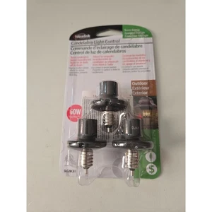 Westek SLC2BCB3 Candelabra Dusk To Dawn Light-Sensing Socket Adapter 3-Pack New - Picture 1 of 2