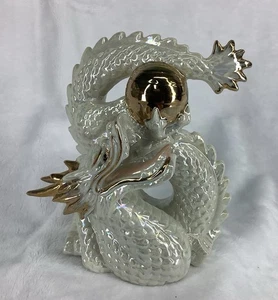 Yoshimi K Drago Serpente Marino Tono Bianco e Oro Giappone MGO250830/DA - Foto 1 di 7