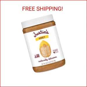JUSTINS No Stir, Gluten-Free, Honey Peanut Butter, 28 oz Jar - Picture 1 of 2