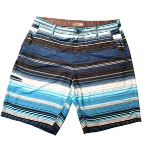 Costume da bagno pantaloncino VNTG collezione ibrida taglia 36 blu raggae righe surf skater - Foto 1 di 24