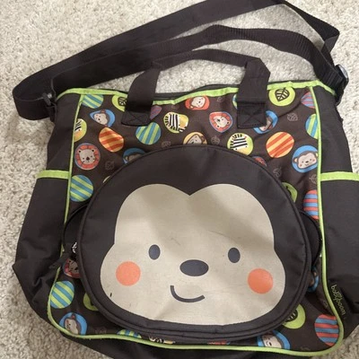 Baby Boom BabyBoom Monkey Face Travel Tote Diaper Bag Pockets Storage Shoulder - Image 1 of 3