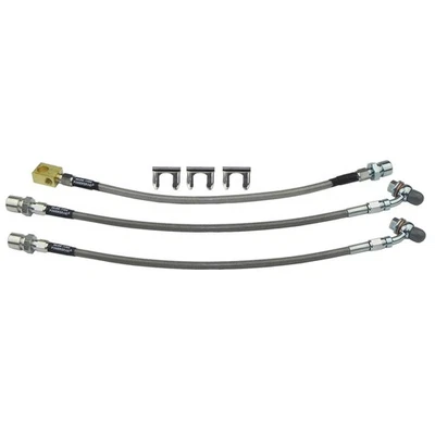 Stainless Braided Brake Hose Kit Disc Brakes 1973-77 Pontiac Grand Prix Lemans - Image 1 of 4