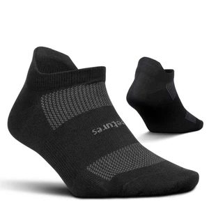 Calcetines deportivos Feetures ultra ligeros con lengüeta al tobillo para hombre y mujer, negros medianos - Imagen 1 de 7
