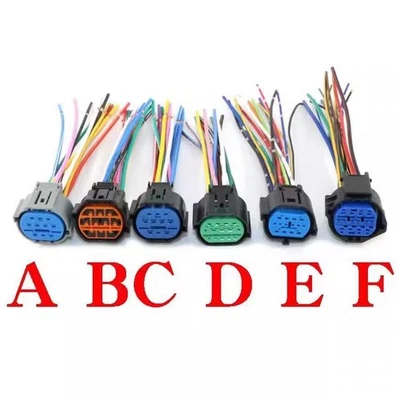 1PC For Hyundai Kia Headlight 10-Pin Wiring Connector F Plug Pigtail 17 Way - Image 1 of 2