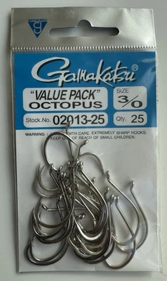 Gamakatsu Octopus Value Pack Stock No. 02013-25, Size 3/0, Qty 25 - New - image 1 of 2
