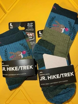 Calcetín Darn Tough Bubble Bunny Jr. Micro Crew Juniors pequeño, 2 pares Foto 1 de 2