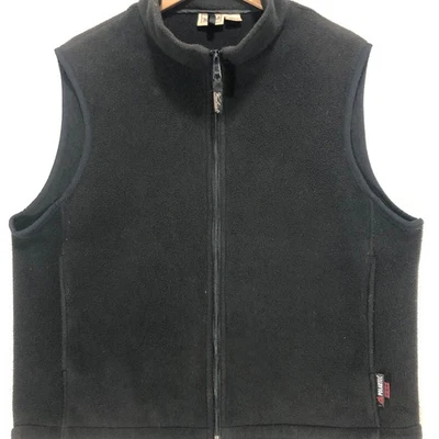 Colete de lã Woolrich masculino preto com zíper completo Polartec camadas externas tamanho G - Imagem 1 de 4