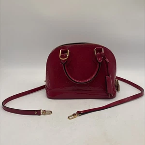 Used Louis Vuitton Pink Vernis Leather Alma BB Hand/Crossbody Bag Authentic! - Foto 1 di 24